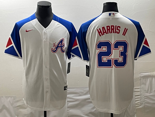 Men's Atlanta Braves Michael Harris II White 2023 City Connect Player Jersey
