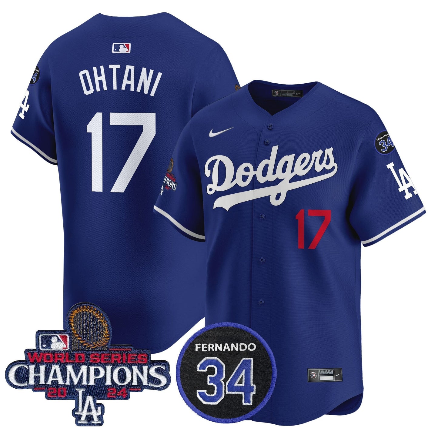 Kids Shohei Ohtani Los Angeles Dodgers 2024 World Series Champions Limited Jersey