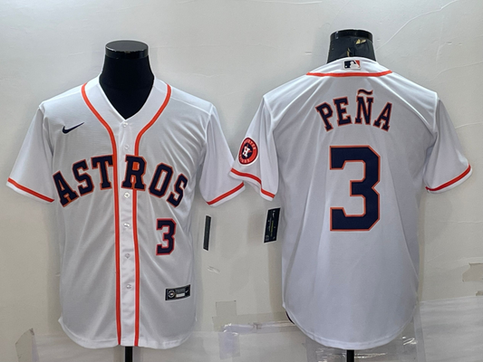 Men's  Jeremy Pena #3 Houston Astros 2022 World Series Player Jersey