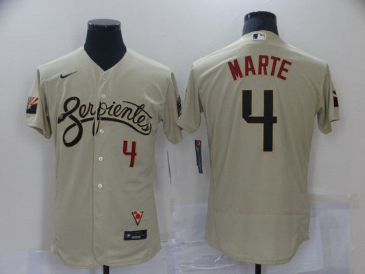 Men's Ketel Marte Arizona Diamondbacks Gold 2021 City Connect Replica Jersey