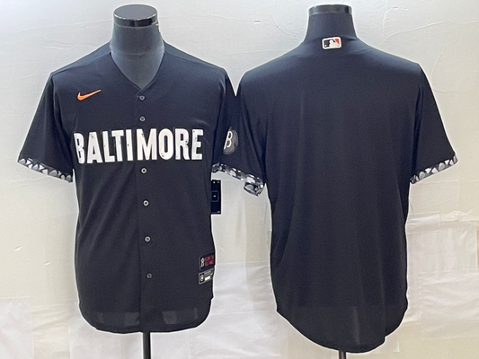 Men's Baltimore Orioles Black City Connect Player  CUSTOM Jersey