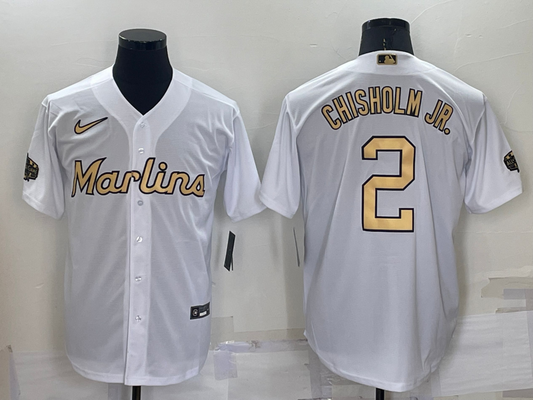 Men's Jazz Chisholm Jr Miami Marlins White 2022 All-Star Game Jersey