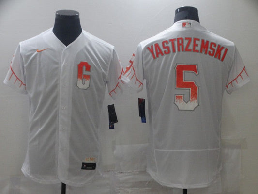 Men's San Francisco Giants  Mike Yastrzemski White 2021 City Connect Replica Jersey