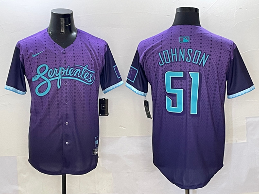 Men's Arizona Diamondbacks Randy Johnson Purple 2025 City Connect Player Jersey