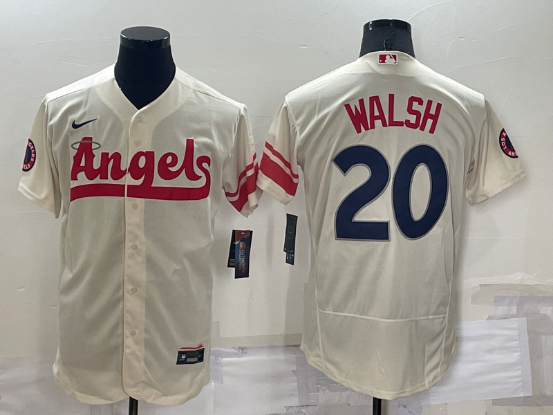 Men's Los Angeles Angels Jared Walsh Cream 2022 City Connect Replica Player Jersey