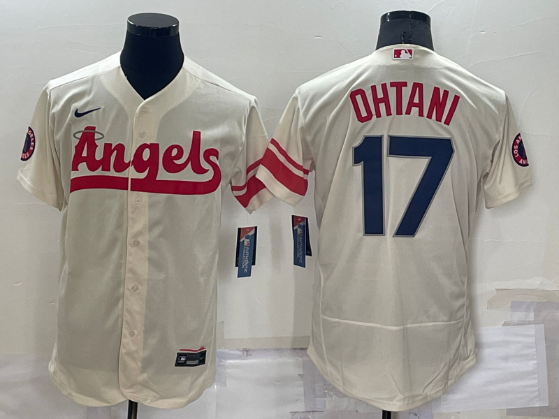 Men's Los Angeles Angels Shohei Ohtani Cream 2022 City Connect Replica Player Jersey