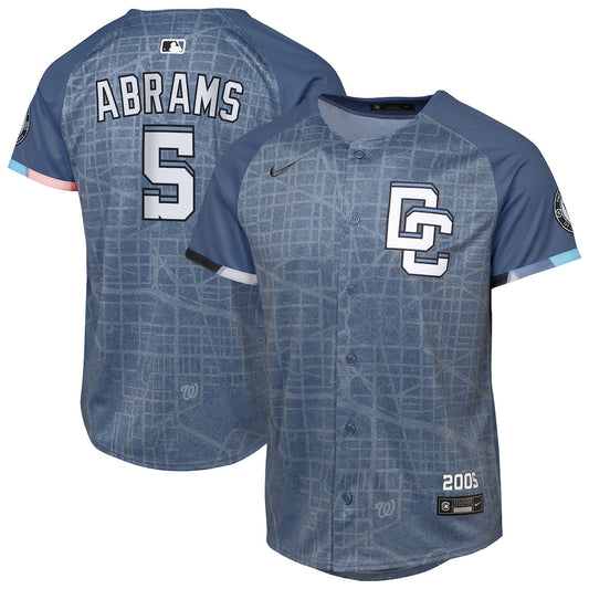 Youth Washington Nationals CJ Abrams Blue 2025 City Connect  Jersey