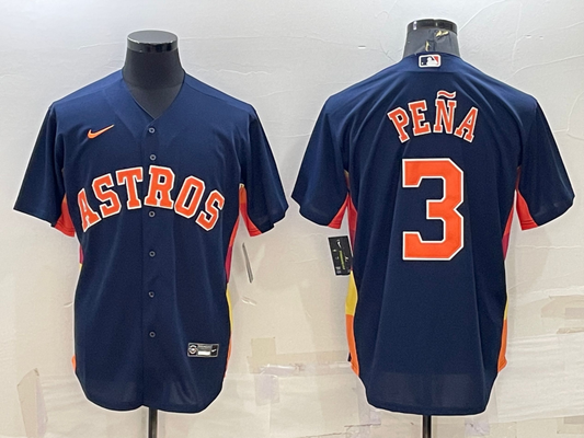 Men's Jeremy Pena #3 Houston Astros  Navy Player Jersey
