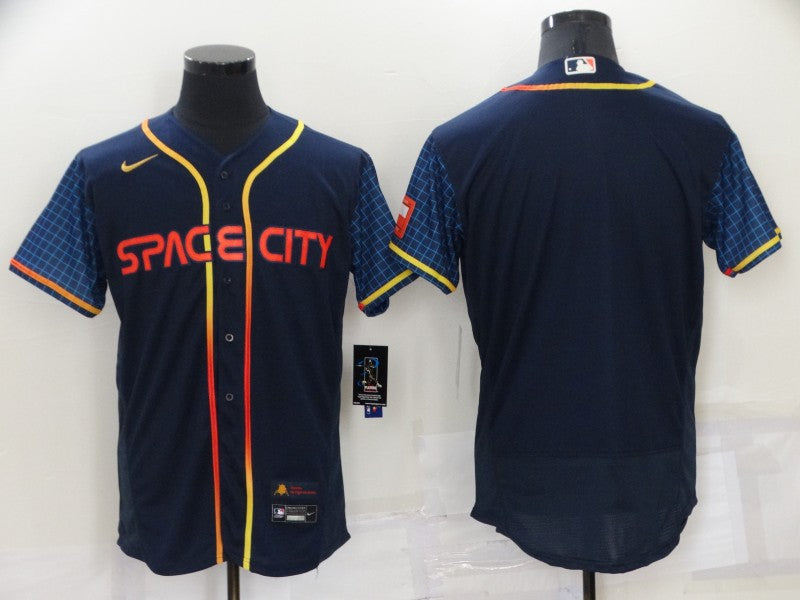 Men's PLAYER_NAME #00 CUSTOM Houston Astros  Navy 2022 City Connect Jersey