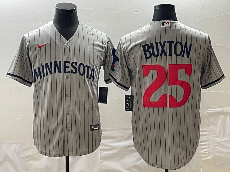 Men's Minnesota Twins  Byron Buxton Gray Road Replica Jersey