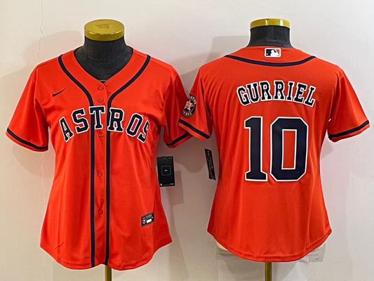 Women's Houston Astros  Yuli Gurriel #10 2022 World Series Player Jersey