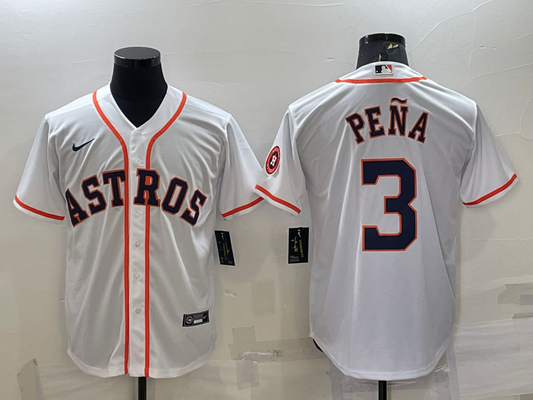 Men's Houston Astros Jeremy Pena #3 2022 World Series Player Jersey