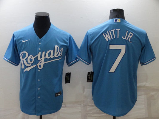 Men's Bobby Witt Jr Kansas City Royals Player Light Blue Jersey