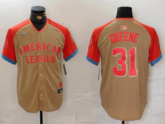 Men's American League Riley Greene Cream 2024 All-Star Game Jersey