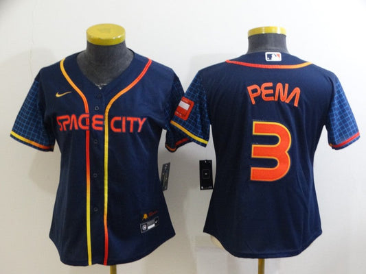 Women's Jeremy Pena #3 Houston Astros  Navy 2022 City Connect Jersey