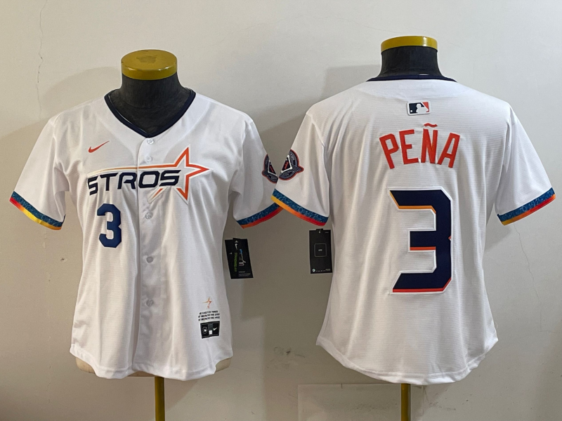 Women's Houston Astros Jeremy Peña White 2025 City Connect Player Jersey