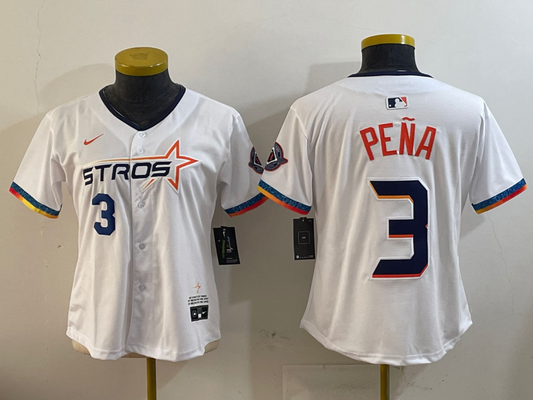 Women's Houston Astros Jeremy Peña White 2025 City Connect Player Jersey