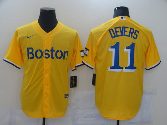 Men's Boston Red Sox Rafael Devers Gold City Connect Jersey