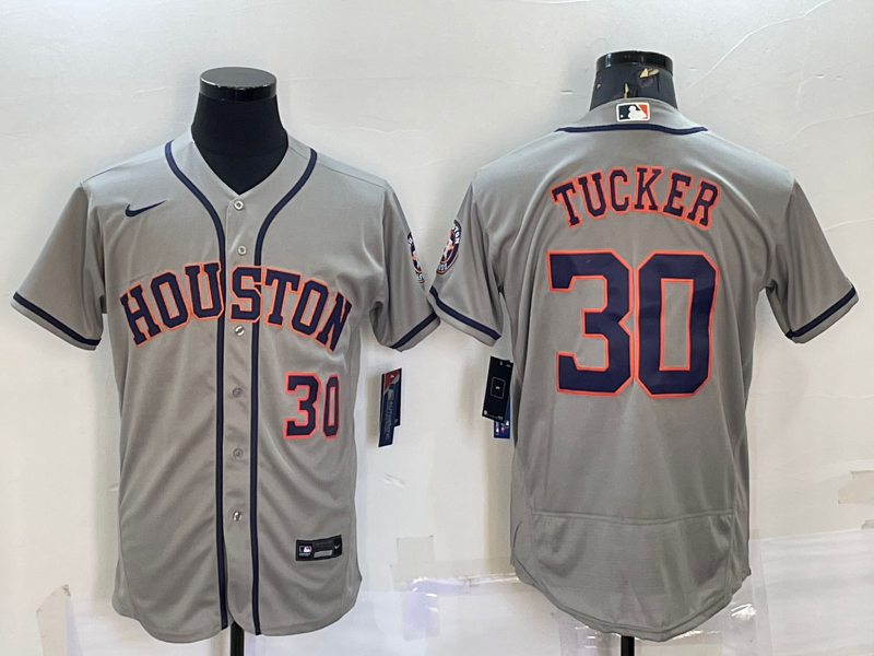 Men's Houston Astros Kyle Tucker #30 2022 World Series Player Jersey -Flex Base
