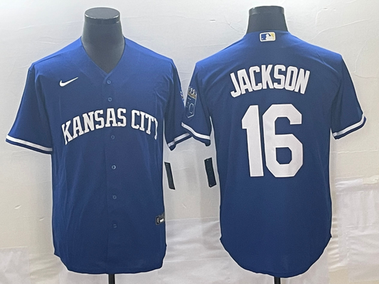 Men's Kansas City Royals Bo Jackson Player Navy Jersey