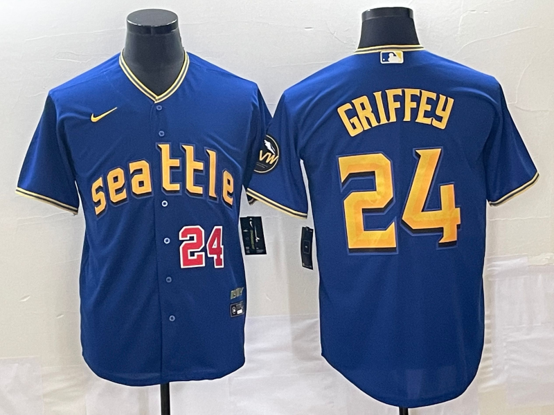 Men's Seattle Mariners Ken Griffey Jr. Royal 2023 City Connect Replica Player Jersey