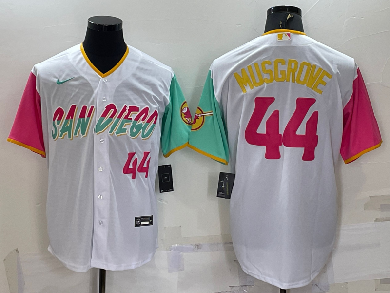 Men's San Diego Padres Joe Musgrove White 2022 City Connect Replica Player Jersey