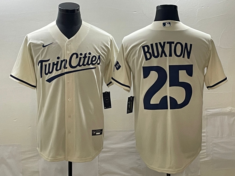 Men's Minnesota Twins  Byron Buxton Cream Replica Jersey