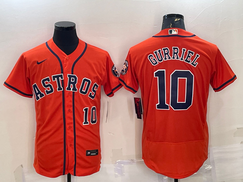 Men's Houston Astros  Yuli Gurriel #10 2022 World Series Player Jersey -Flex Base