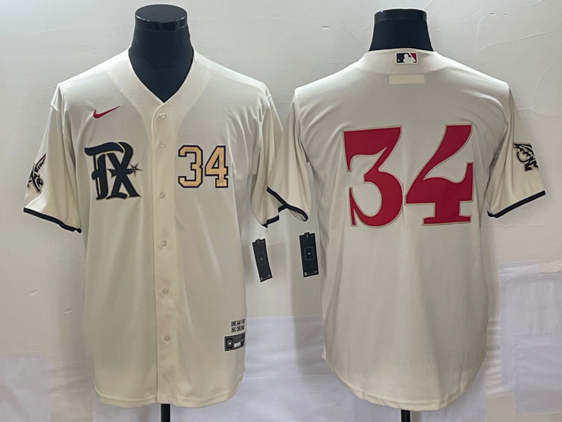 Men's Texas Rangers Nolan Ryan Cream 2023 City Connect Replica Player Jersey