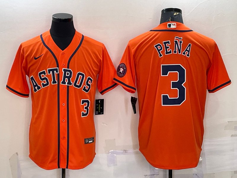 Men's  Jeremy Pena #3 Houston Astros 2022 World Series Player Jersey