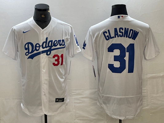 Men's Los Angeles Dodgers Tyler Glasnow Player White Authentic Jersey