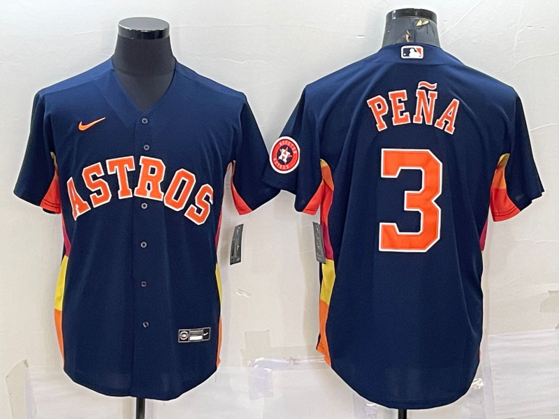 Men's Houston Astros Jeremy Pena #3 2022 World Series Player Jersey