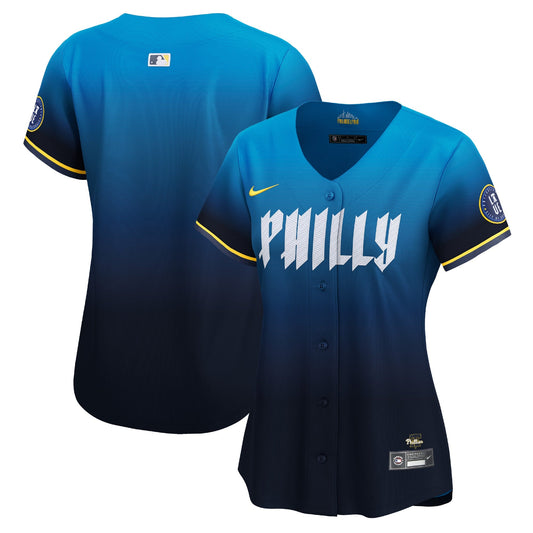 Women's Philadelphia Phillies J.T. Realmuto Blue 2024 City Connect Player Jersey -CUSTOM