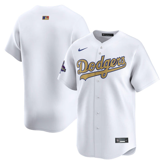 Men's Los Angeles White 2025 Gold Collection Jersey