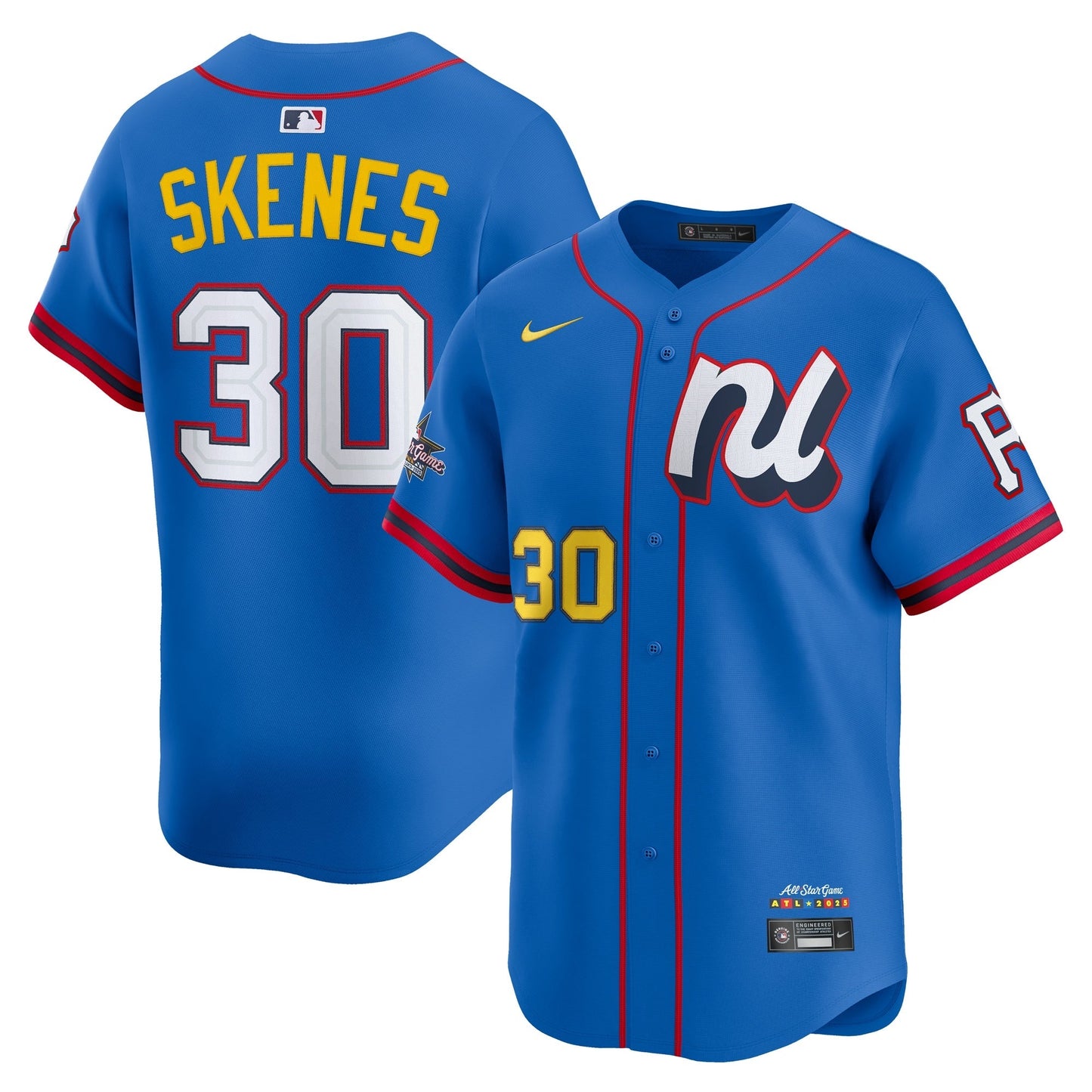 Men's National League Paul Skenes White 2025 All-Star Game Home Player Jersey