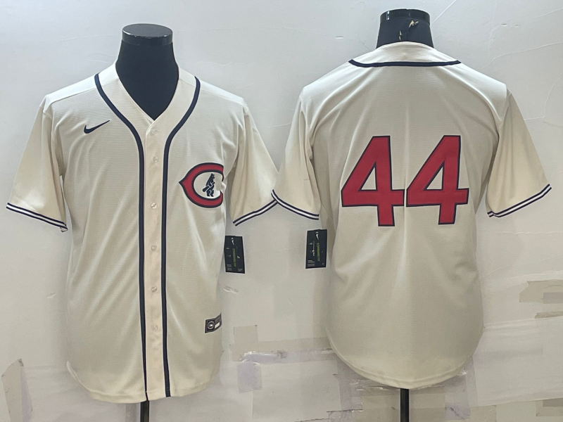 Men's Chicago Cubs Anthony Rizzo Cream 2022 at Field of Dreams Game Player Jersey