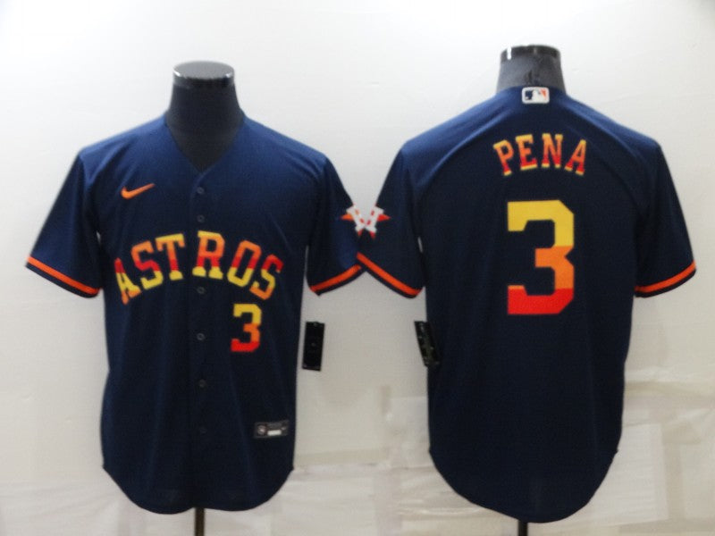 Men's Jeremy Pena Houston Astros  Navy 2022 City Connect Jersey
