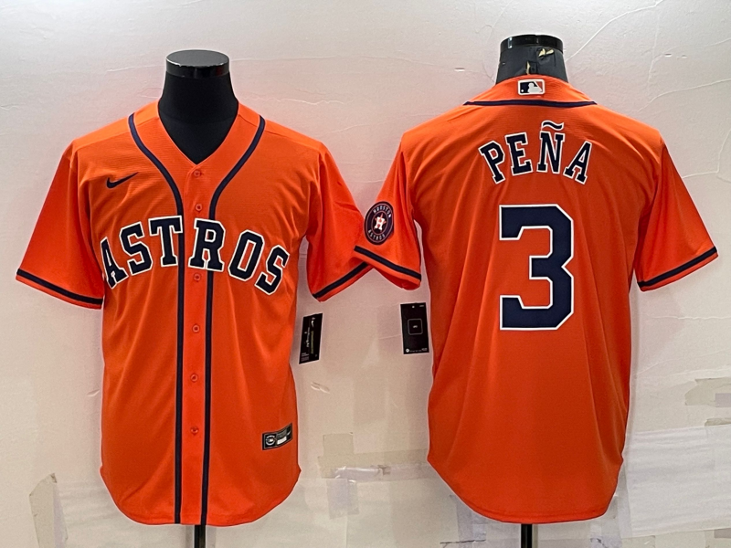 Men's Houston Astros Jeremy Pena #3 2022 World Series Player Jersey