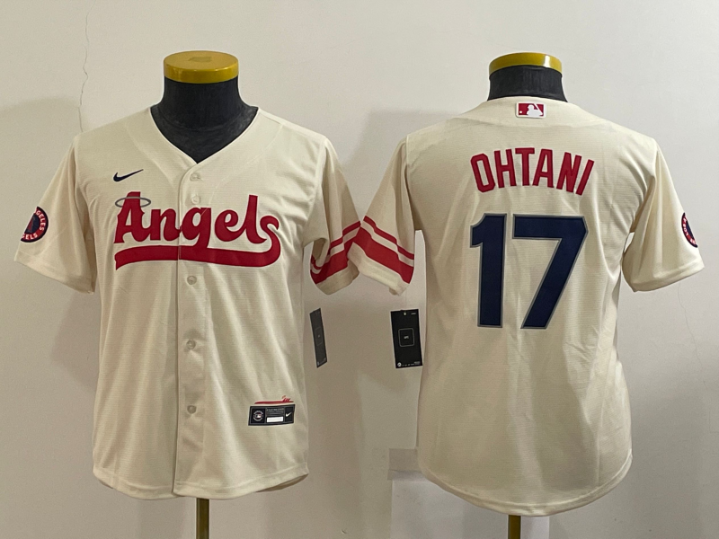 Youth Shohei Ohtani Los Angeles Angels Cream 2022 City Connect Player Jersey