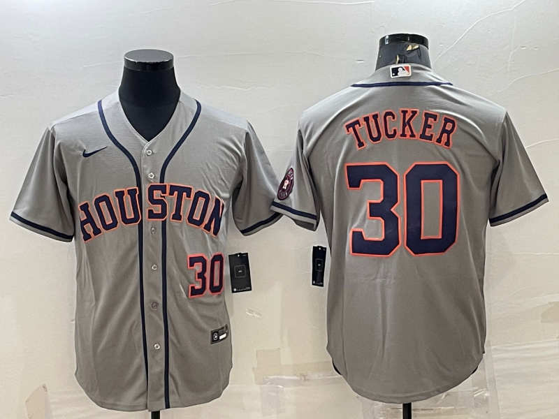 Men's Houston Astros Kyle Tucker #30 2022 World Series Player Jersey