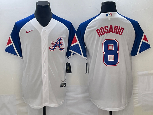 Men's Atlanta Braves Eddie Rosario White 2023 City Connect Player Jersey