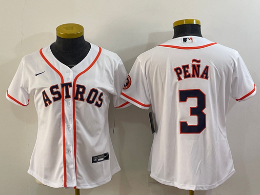 Women's  Jeremy Pena #3 Houston Astros 2022 World Series Player Jersey