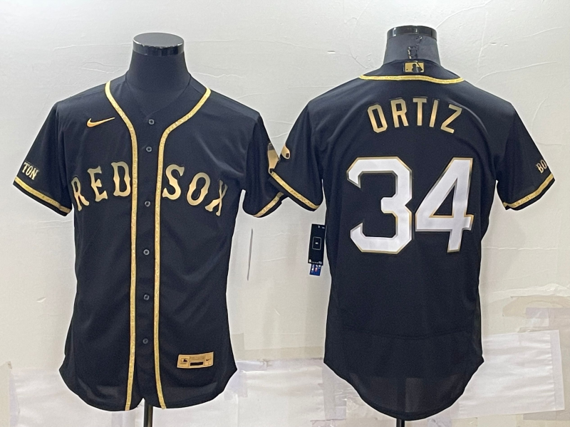Men's Boston Red Sox David Ortiz Player Black Jersey