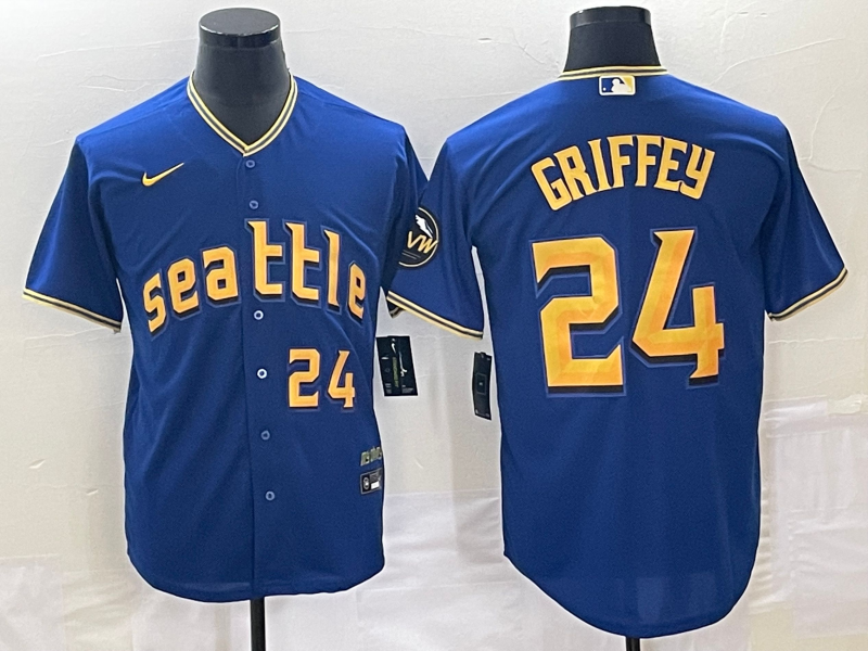 Men's Seattle Mariners Ken Griffey Jr. Royal 2023 City Connect Replica Player Jersey