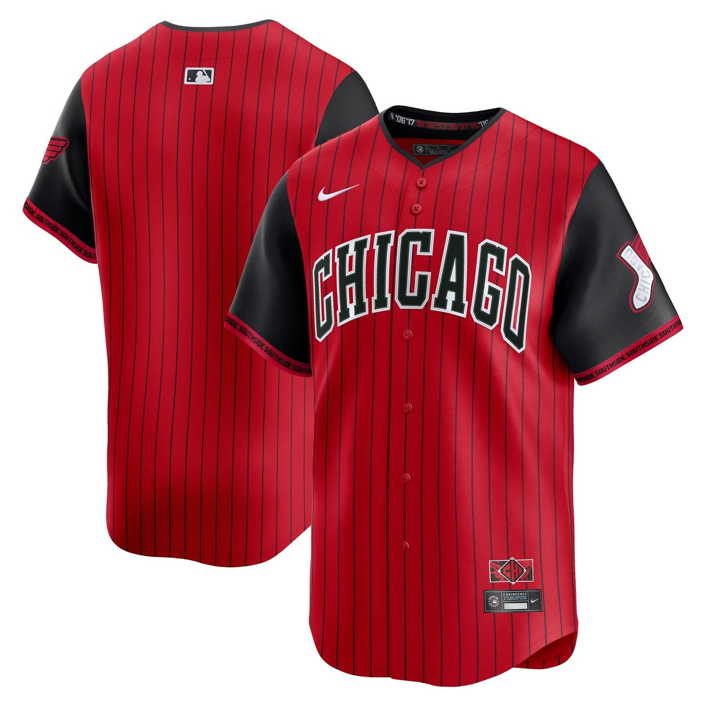 Men's Chicago White Sox Red/Black 2025 City Connect Jersey