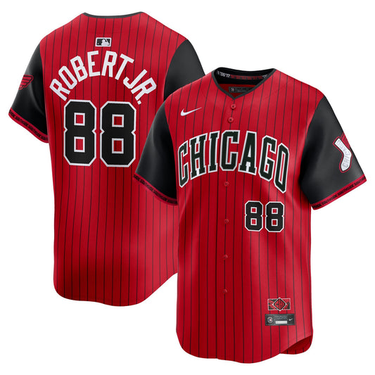 Men's Chicago White Sox Luis Robert Jr. Red/Black 2025 City Connect Jersey