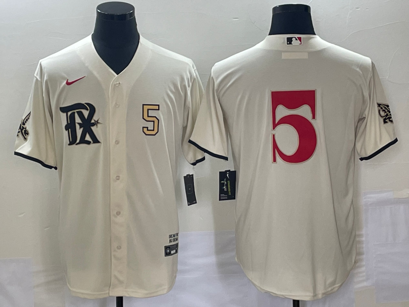 Men's Texas Rangers Corey Seager Cream 2023 City Connect Replica Player Jersey
