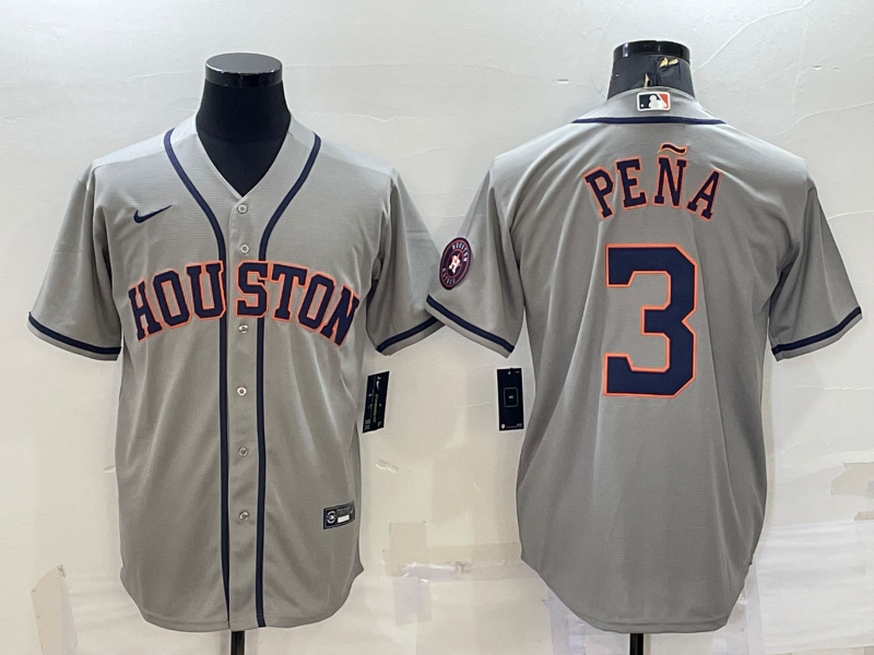 Men's Houston Astros Jeremy Pena #3 2022 World Series Player Jersey