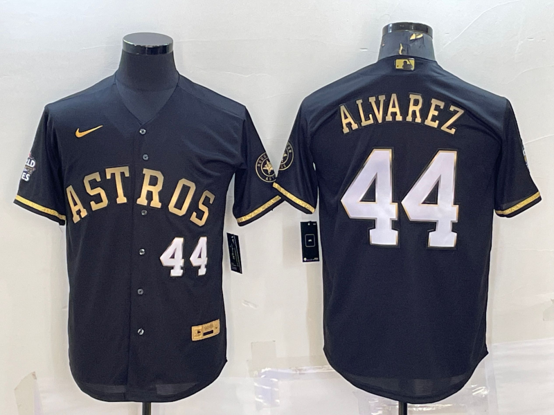 Men's Houston Astros  Yordan Alvarez #44 2022 World Series Black Jersey