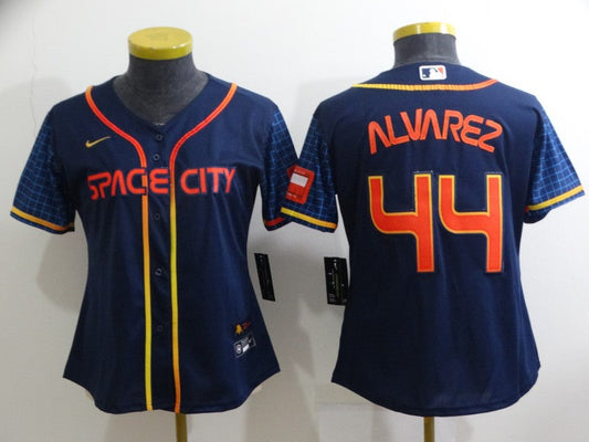 Women's Yordan Alvarez #44 Houston Astros  Navy 2022 City Connect Jersey